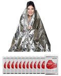 Victoper Emergency Foil Blankets 12Pack Thermal Blankets 210x130CM Portability Disposable Foil Survival Blanket for First Aid Emergency Outdoor Survival Natural Disasters Marathons Mylar Blanket