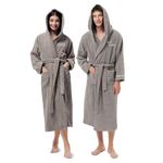 AW BRIDAL Hooded Long Cotton Terry Robes Matching Robes with Pockets Sleepwear Anniversary Wedding Bridal Shower Gifts Couples, Falcon Forever/and Ever