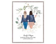 Personalised Gift for a Friend, Best Friend Gift, BFF Birthday Keepsake, Best Friends Print, Good Friend Birthday, Gift For Her, Christmas present, Letterbox gift, UNFRAMED