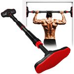 OneTwoFit Doorway Pull Up Bar no Screws, Adjustable to Doors with a Width of with 26.38"-39.37" Larged Anti-Slip Mat and Safety Lock/Made of Sturdy Steel, Max User Weight up to 330 lbs OT160