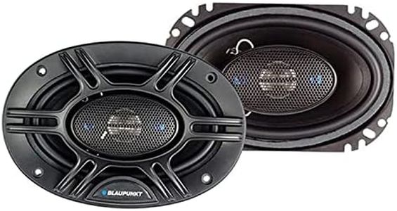 Blaupunkt GTX406 4 x 6-Inch 240W 4-Way Coaxial Car Audio Speaker, Set of 2, Black