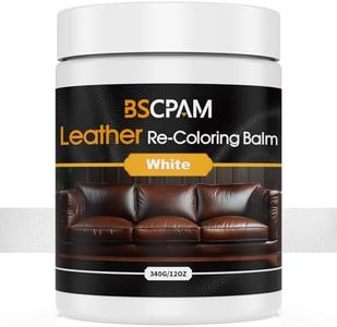 BSCPAM Leather Recoloring Balm - Leather Repair Kit for Furniture & Vinyl- Leather Dye, Restore & Renew for Couches, Car Seats, Belt, Boots - Non Toxic Leather Stain - 12oz White