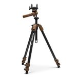 Manfrotto ALPHA S.H.O.T. Grip PRO Kit, Carbon Fiber Tripod, 360 Degree Grip Head w/Universal Saddle for Rifles, Optics, Scopes, 200PL Optics Plate, for SPORT Shooting, Observing, and Outdoors