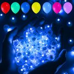 Blue LED Balloon Lights, 100pcs Mini Round Balls Lights Long Standby Time Flash Ball Lights for Balloon Paper Lantern LED Ball Lamp Waterproof Tiny Led Light for Halloween Christmas Decoration