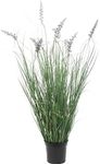 Season’s Need Artificial Lavender Grass Plant - 28 inches Tall - Set with Black Plastic Planter – Fake Purple for Home Wedding Kitchen Garden Patio Window Centerpieces Indoor Outdoor Décor (1Pc)