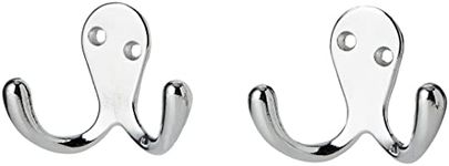 Merriway BH04887 (2 Pcs) Twin Robe Hook Chromed - Pack of 2 Pieces