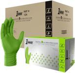 1st Choice 6 mil Mechanic Gloves, Nitrile Gloves Disposable Latex Free - Large Case of 1000 Green Nitrile Disposable Gloves