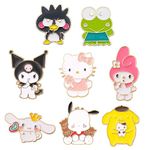 GUANKE 8PCS Cute Kitty Cat Style Pin Cartoon Brooch Kitten Charm Enamel Lapel Pin Backpack Exquisite Girl Gifts (Style 1), Metal