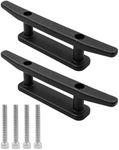 Set of 2 NUZAMAS Black Nylon Boat Cleat Dock Cleat with Screws 6.5 inches Anchor Cleats kit for Docking Boats Canoe Mooring Dock Tie Down Cleats