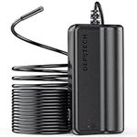 DEPSTECH Wireless Endoscope Camera, 5.5mm WiFi Endoscope with 2200 mAh Battery, 1080P HD Semi-Rigid Snake Camera for iPhone, Android, Tablet, Sewer Drain Pipeline Inspection Camera(16.5FT)