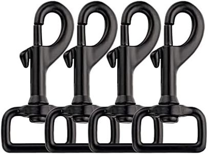 Swivel Clips Snap Hooks Black Heavy Duty Dog Leash Clips Dog Leash Clasp Dog Leash Snaps Hooks Trigger Clip Trigger Snaps 1" 4pcs