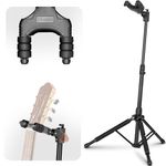 CAHAYA Guitar Stand Foldable Floor Universal Stand with Automatic Gravity Locking Tripod Height Adjustable Suitable for Classical Acoustic Electric Guitars, CY0265