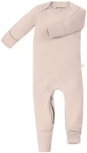 GUNAMUNA Unisex Baby, Toddler Ultra-Soft Convertible Pajama, Footie Romper Sleeper w/Diaper Zipper, Sunset, 3-6 Months
