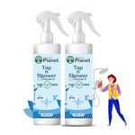 The Good Planet Plant Based Organic Tap N Shower Cleaner Spray | Natural Cleaning Liquid | No Chemicals | Safe for Taps, Basins, Tiles, and Mirrors | Removes Hard Stains - Pack of 2-600 ml (300mlx2)