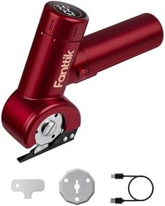 Fanttik C8 Nano 3.7V Cordless Electric Scissors with LED Display, Rechargeable Cardboard Cutter with 2 Blades, EasySwap Blade Change, LED Light, for Thin Cardboard Carpet Leather