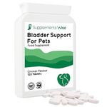 Bladder Support For Dogs and Cats - UTI Treatment - Urinary Tract Infection and Cystitis Relief - D-Mannose and Cranberry Tablets for Dogs -UTI Treatment for Cats - 120 Chicken Flavour Tablets