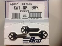 Ilco KW1 Key Blanks - Box of 50, Nickel Plated