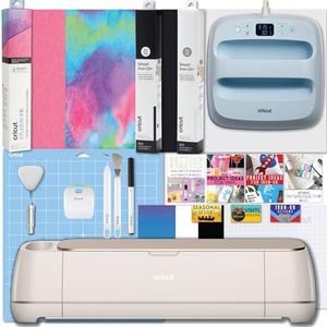 Cricut Maker 4 and Easy Press 3 Machine Combo Bundle - Craft Cutting Machine with Heat Press Machine (9 in x 9 in) and Iron-on Materials for DIY T-Shirts, Tote Bags and Hoodies, Sublimation Projects