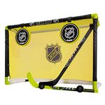 Franklin Sports Mini Hockey Goal Set - Indoor Knee Hockey Goal + (2) Shinny Hockey Sticks - (2) Mini Foam Hockey Balls + Pop Out Shooting Targets - All Star, Yellow, 32" X 21" X 12"