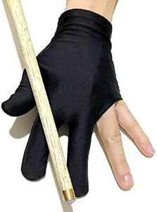 Suzakoo Billiard Gloves 5PCS Black Set Sport Glove Shooter Cue Snooker Pool Accessory Three Fingers Half-Glove