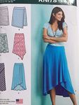 Simplicity Knits Only Pattern 1163 Misses Knit Skirts with Length Variations Sizes 14-16-18-20-22