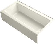 Kohler K-838-96 Bellwether 60-Inch by 30-Inch Cast Iron Bath with Integral Apron and Right-Hand Bath Drain, Biscuit