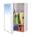 WATERTEC Plastic Bathroom Mirror Cabinet (White)