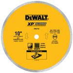 DEWALT Diamond Blade for Porcelain or Tile, Wet Cutting, Continuous Rim, 5/8-Inch Arbor, 10-Inch (DW4762)