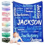 Custom Blanket with Name, Personalized Baby Blankets for Boys and Girls, Name Blanket for Adult, Personalized Gifts for Kids Birthday Gifts (Art Font)