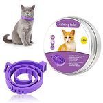 Cat Calming Collar,Adjustable Cat Collar Natural Calm Treatment,15 Inches for Most Cat(Purple,Lavender Scent)