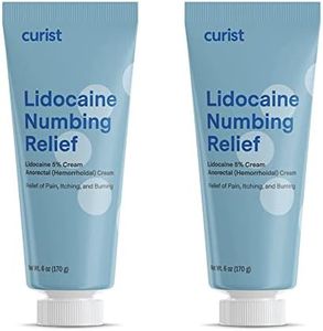 Curist 5% Lidocaine Cream Maximum Strength Topical Pain Relief OTC - 12 oz (Pack of 2) XL Tube 5 Percent Lidocaine Numbing Cream - Strong Lidocaine 5% Cream to Numb Effectively (2 Pack - 6 oz Tube)