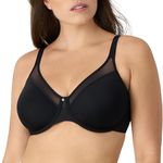 Bali Women's One Smooth U Ultra Light Illusion Neckline Underwire Bra, Black,36DD