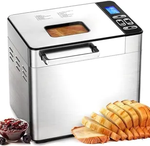 EUHOMY 2LB Bread Maker Machine 13 Programs BreadMaker, Bread Machine with 3 Loaf Sizes and 3 Colors For Beginner, Fruit & Nut Dispenser, 13 Hours Timer, Dough Maker, Non-stick Pan, Yogurt, Ultra Fast