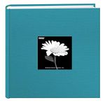 Pioneer 200 Pocket Fabric Frame Cover Photo Album, Turquoise Blue