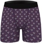 Ainuno Novelty Boxers Mens Funny Boxer Briefs Underwear Gag Gifts for Men No Fly, Fashion Heart, Small