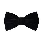 HOULIFE Velvet Bow Tie for Men – Adjustable Pre-tied Bowtie, Solid Colour Butterfly Bow Ties for Groom Wedding Party Formal with Gift Box, Black