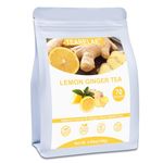 TEARELAE - Lemon Ginger Tea Bags, 70 Count - 100% Natural & Pure Herbal Tea with Ginger Root, Lemon, Lemongrass - Non-GMO - Caffeine-free - Support Healthy Digestion