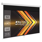 ELCOR lite Series Manual Wall/Ceiling Mounted Projection Screen 92" Diagonal [4 feet x 7 feet] | 16:09 HDTV Video foramt | Home Cinema Screen | UltraHD/4K Technology