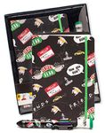 Friends Notebook & Pen Gift Set | A5 Central Perk Cafe Book Stationery with Multi-Coloured Pen | F.R.I.E.N.D.S Gift for Girls, Boys, Men & Women