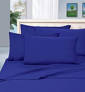 Elegant Comfort Set di lenzuola lussuose resistenti alle pieghe, 6 pezzi, qualità da hotel 1500, morbide e setose, per letto California King, blu reale