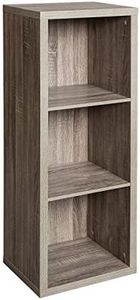 ClosetMaid 3 Cube Storage Shelf Organizer Bookshelf with Back Panel, Easy Assembly, Wood, Weathered Gray