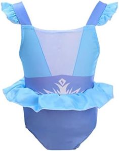 Dressy Daisy Little Girls Snow Queen Princess One Piece Swimsuit Swimwear Swimming Bathing Suit Swim Wear Size 6, Blue