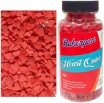 Bakerpan Heart Sprinkles for Baking - Mini Red Heart Sprinkles for Cookies - 3.5 Ounces Red Heart Sprinkles Edible for Cake Decoration, Valentines Day Sprinkles (Made in USA)