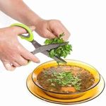 5-Blade Herb Scissors with Cleaning Brush – Multipurpose Kitchen Herb Chopper, Vegetable Cutter & Paper Shredder with Precision Stainless Steel Blades