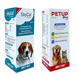 Combo of SkyCal Pet Liquid & Petup Pro Syrup| Multi-Vitamin Multi-Oxidant Multi-Minerals Amino Acids Supplement| Stronger Bones, Teeth, Good Vision & Growth in Pets|2X500 ML