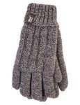 HEAT HOLDERS - Ladies Thermal Cable Knit 2.3 tog Heatweaver Gloves (M/L, Fawn)