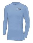 TCA Boys' SuperThermal Compression Base Layer Football Running Top Long Sleeve Thermal Under Shirt - Ice Blue, 12-14 Years