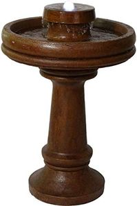 Alpine Corporation 29" Tall Outdoor 2-Tier Traditional Birdbath Water Fountain with LED Lights