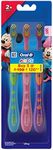 Oral B Kids Toothbrush with Mickey Characters, Extra soft bristles and easy to hold handle (Age 2+), Multipack