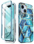 i-Blason Cosmo Series Case for iPhone 14 Plus 5G 6.7 Inch (2022 Release), Slim Full Body Stylish Protective Case with Built-in Screen Protector (Ocean)